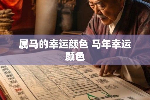 属马的幸运颜色 马年幸运颜色