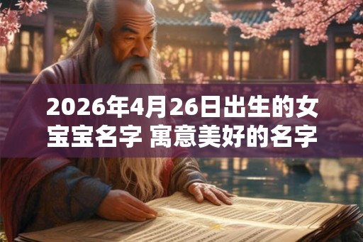 2026年4月26日出生的女宝宝名字 寓意美好的名字