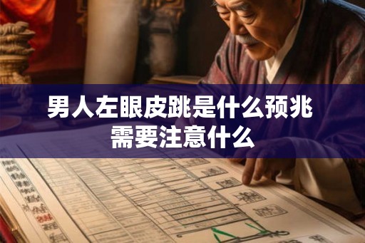 男人左眼皮跳是什么预兆 需要注意什么