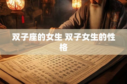 双子座的女生 双子女生的性格 双子座的女生 双子女生的性格