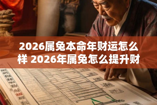 2026属兔本命年财运怎么样 2026年属兔怎么提升财运