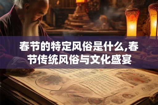 春节的特定风俗是什么,春节传统风俗与文化盛宴