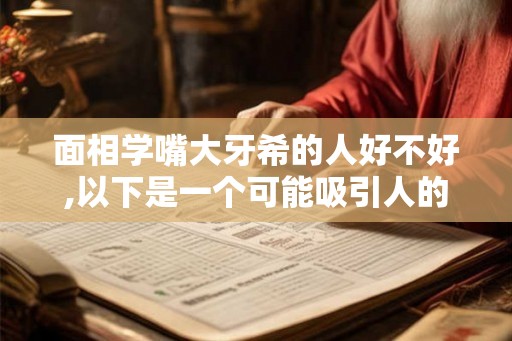 面相学嘴大牙希的人好不好,以下是一个可能吸引人的