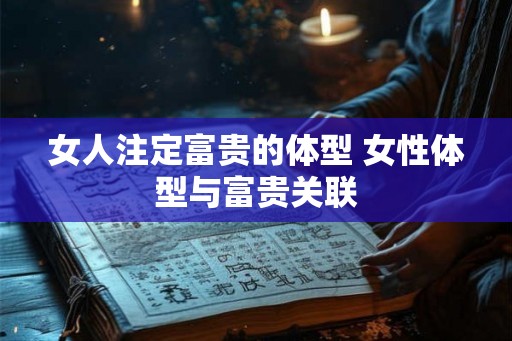 女人注定富贵的体型 女性体型与富贵关联