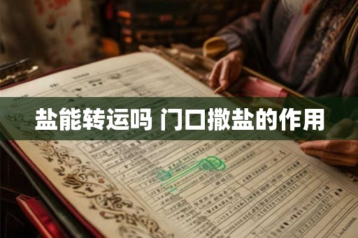 盐能转运吗 门口撒盐的作用