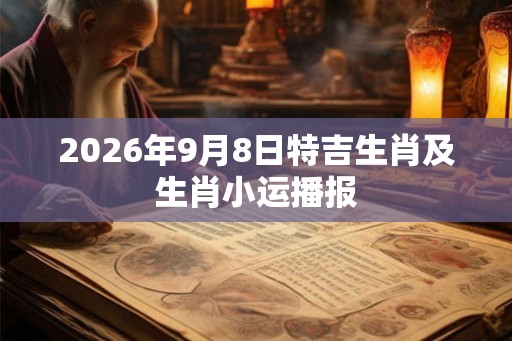 2026年9月8日特吉生肖及生肖小运播报