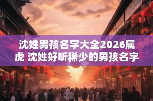 沈姓男孩名字大全2026属虎 沈姓好听稀少的男孩名字 沈姓男孩名字大全2026属虎 沈姓好听稀少的男孩名字