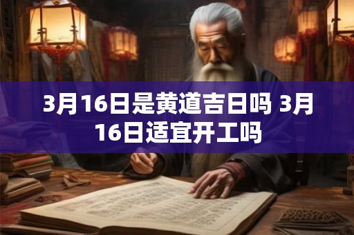 3月16日是黄道吉日吗 3月16日适宜开工吗