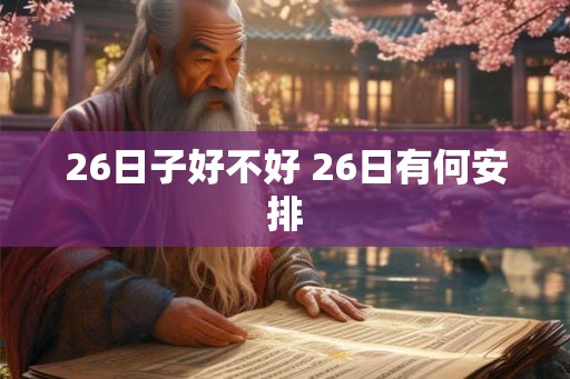 26日子好不好 26日有何安排 26日子好不好 26日有何安排