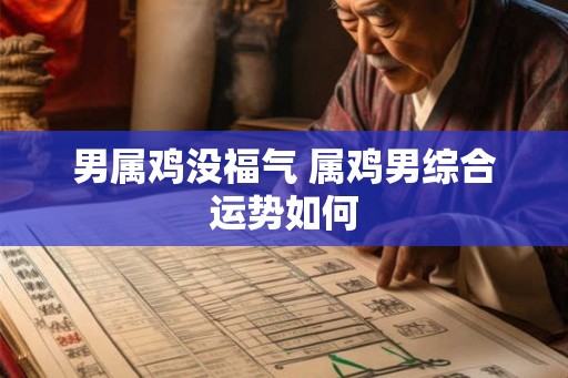 男属鸡没福气 属鸡男综合运势如何
