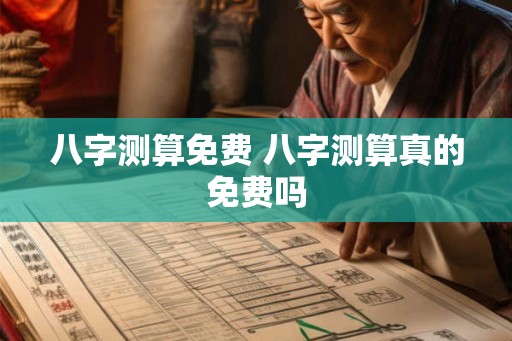 八字测算免费 八字测算真的免费吗