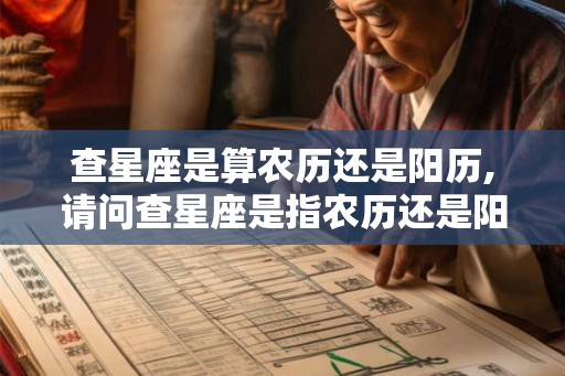 查星座是算农历还是阳历,请问查星座是指农历还是阳历