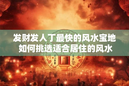 发财发人丁最快的风水宝地 如何挑选适合居住的风水宝地