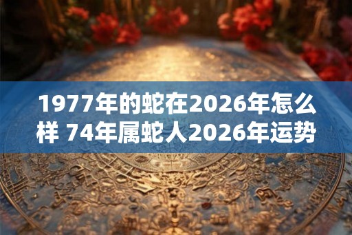 1977年的蛇在2026年怎么样 74年属蛇人2026年运势预测