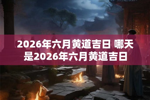 2026年六月黄道吉日 哪天是2026年六月黄道吉日