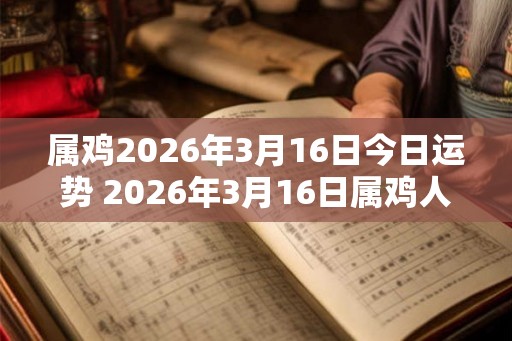 属鸡2026年3月16日今日运势 2026年3月16日属鸡人运势好吗 属鸡2026年3月16日今日运势 2026年3月16日属鸡人运势好吗