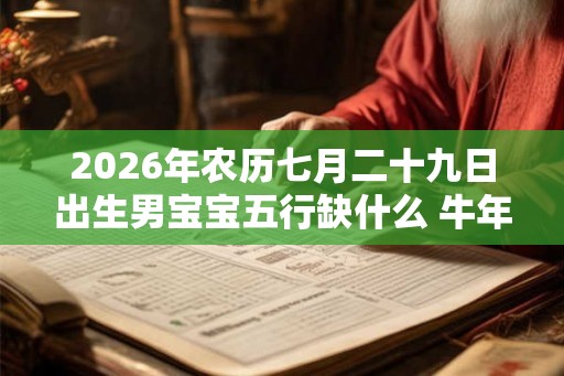 2026年农历七月二十九日出生男宝宝五行缺什么 牛年男孩名字推荐 2026年农历七月二十九日出生男宝宝五行缺什么 牛年男孩名字推荐