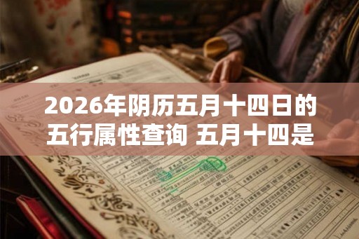 2026年阴历五月十四日的五行属性查询 五月十四是什么日子
