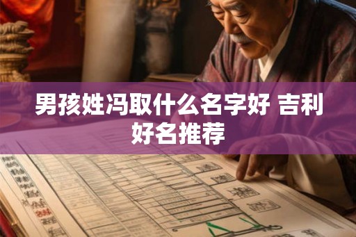 男孩姓冯取什么名字好 吉利好名推荐