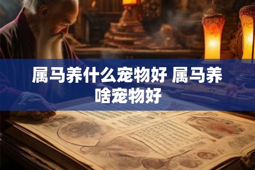 属马养什么宠物好 属马养啥宠物好