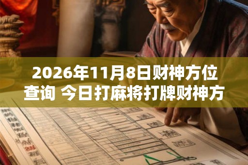 2026年11月8日财神方位查询 今日打麻将打牌财神方位