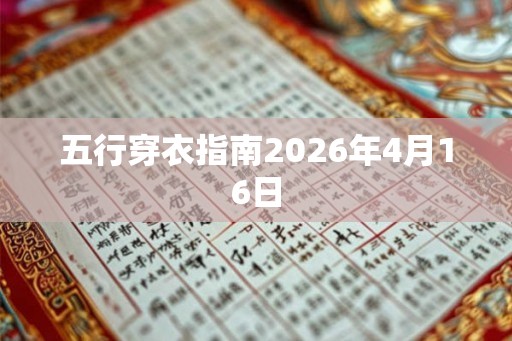 五行穿衣指南2026年4月16日 五行穿衣指南2026年4月16日
