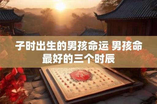 子时出生的男孩命运 男孩命最好的三个时辰