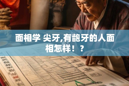 面相学 尖牙,有龅牙的人面相怎样!? 面相学 尖牙,有龅牙的人面相怎样!?