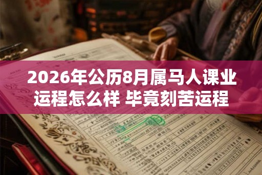 2026年公历8月属马人课业运程怎么样 毕竟刻苦运程可嘉