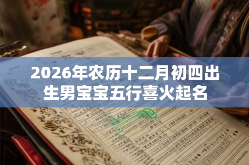 2026年农历十二月初四出生男宝宝五行喜火起名