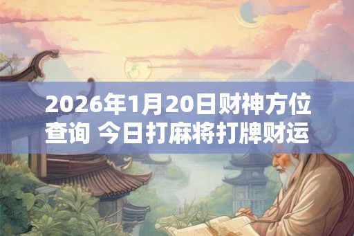 2026年1月20日财神方位查询 今日打麻将打牌财运方位