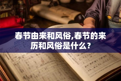 春节由来和风俗,春节的来历和风俗是什么？