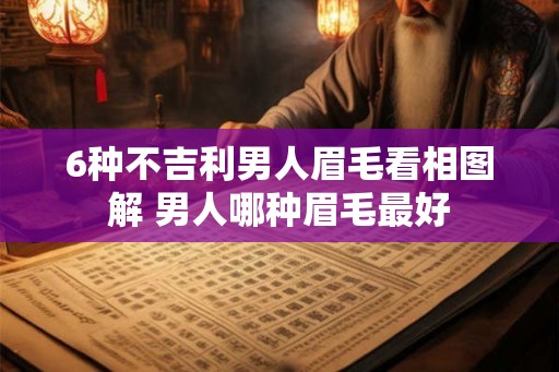 6种不吉利男人眉毛看相图解 男人哪种眉毛最好