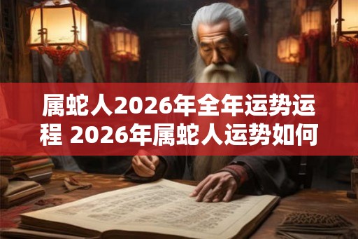 属蛇人2026年全年运势运程 2026年属蛇人运势如何