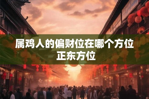 属鸡人的偏财位在哪个方位 正东方位