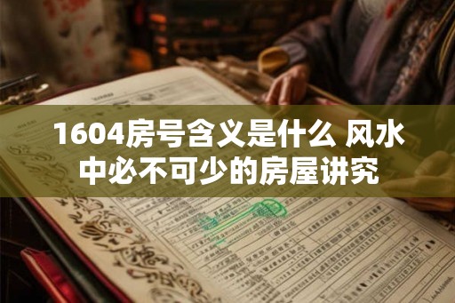 1604房号含义是什么 风水中必不可少的房屋讲究