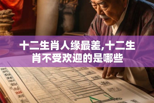 十二生肖人缘最差,十二生肖不受欢迎的是哪些