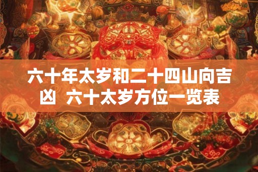 六十年太岁和二十四山向吉凶  六十太岁方位一览表