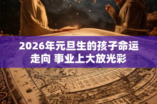 2026年元旦生的孩子命运走向 事业上大放光彩