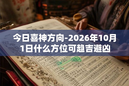 今日喜神方向-2026年10月1日什么方位可趋吉避凶
