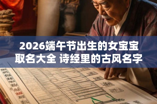 2026端午节出生的女宝宝取名大全 诗经里的古风名字