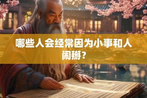 哪些人会经常因为小事和人闹掰？