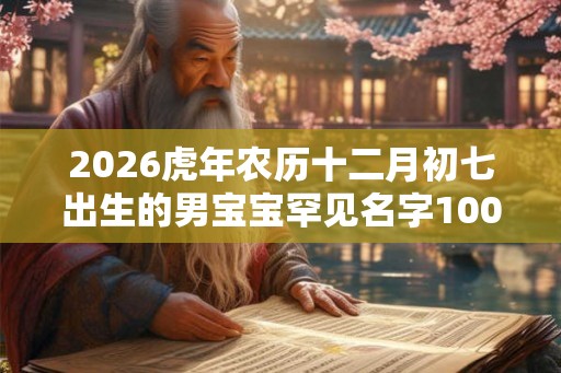 2026虎年农历十二月初七出生的男宝宝罕见名字100分