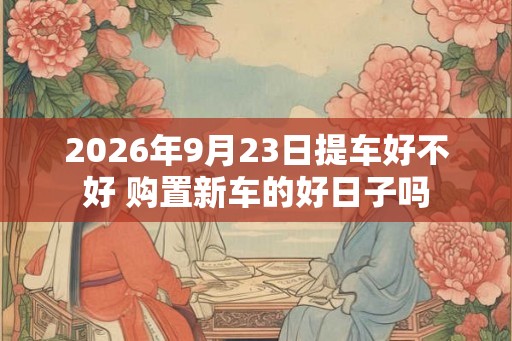 2026年9月23日提车好不好 购置新车的好日子吗