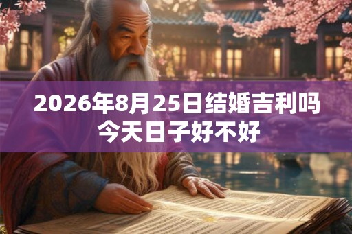 2026年8月25日结婚吉利吗 今天日子好不好 2026年8月25日结婚吉利吗 今天日子好不好