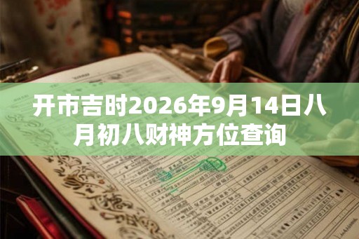 开市吉时2026年9月14日八月初八财神方位查询