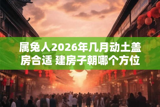 属兔人2026年几月动土盖房合适 建房子朝哪个方位好