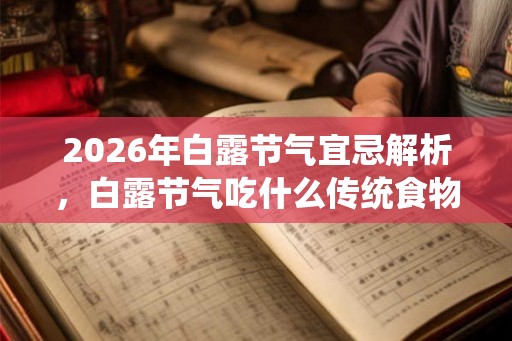 2026年白露节气宜忌解析，白露节气吃什么传统食物？