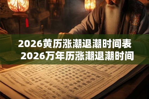 2026黄历涨潮退潮时间表  2026万年历涨潮退潮时间表