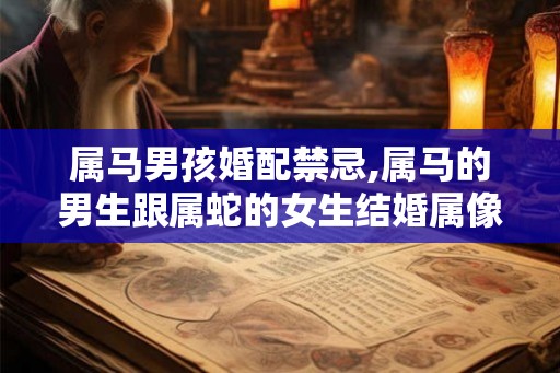 属马男孩婚配禁忌,属马的男生跟属蛇的女生结婚属像冲吗？